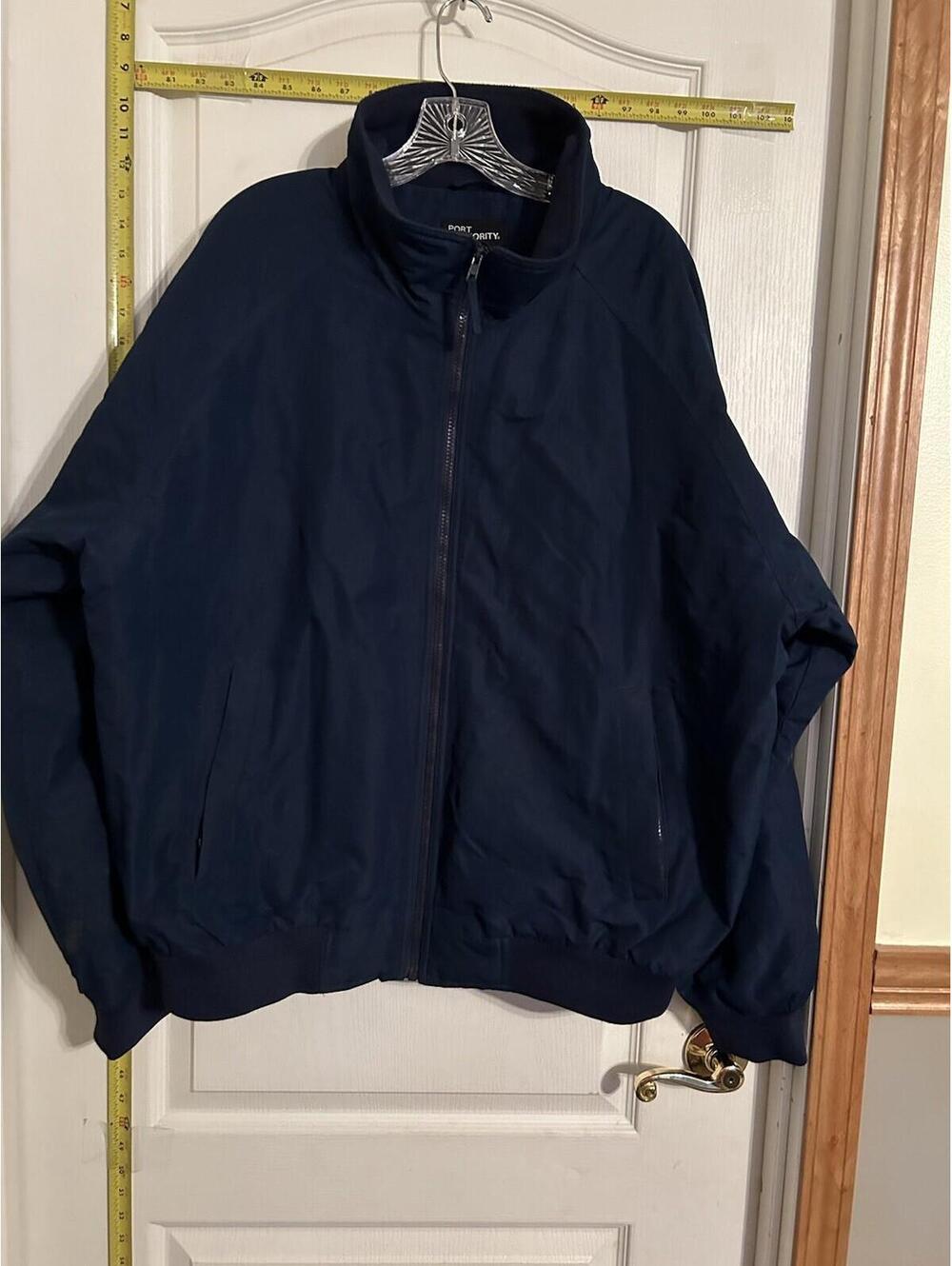Port Authority Mens Long Sleeve Casual Jacket Size XL Color Navy